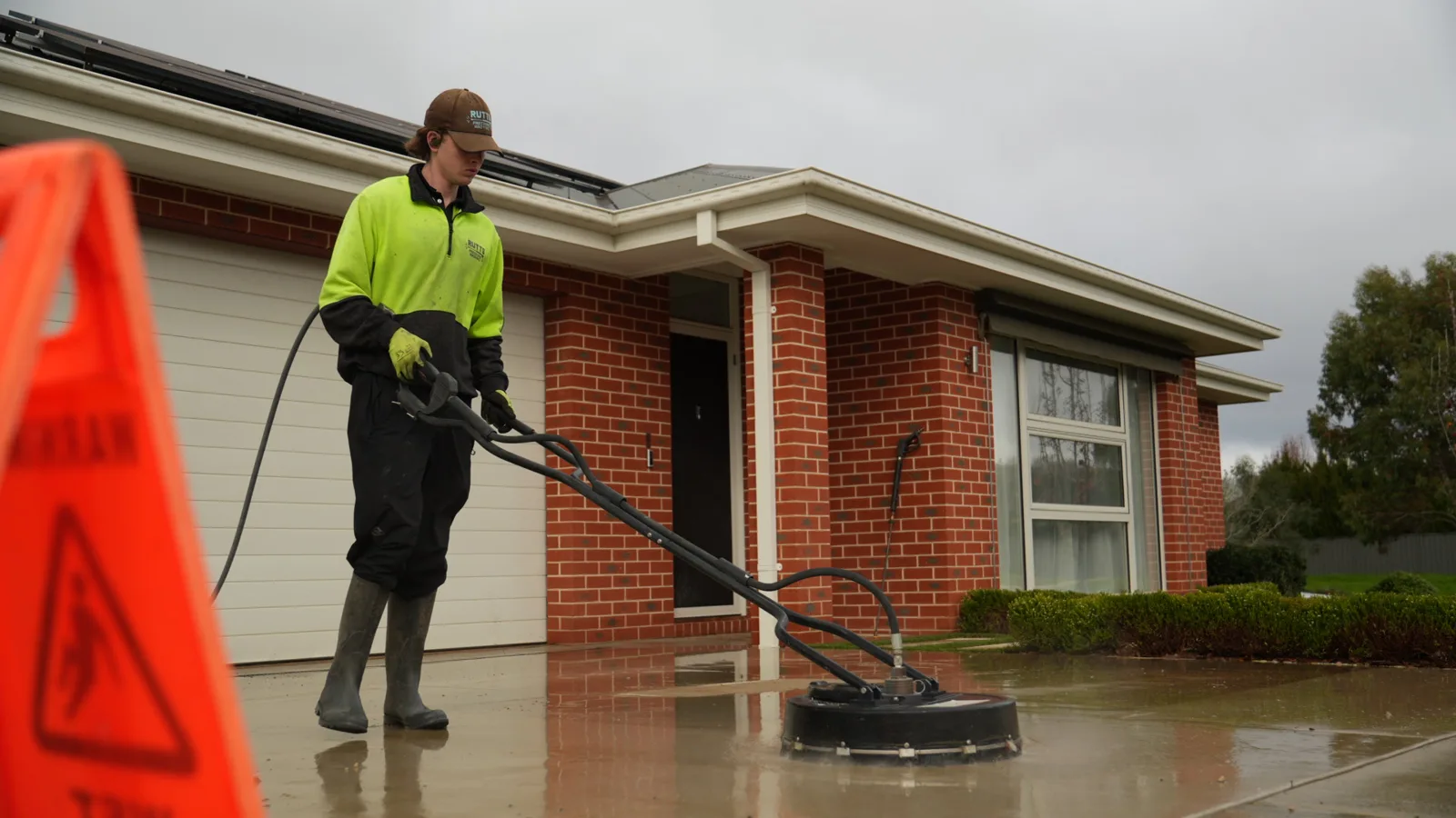 On-site work photographed for Rut’s Pressure Washing